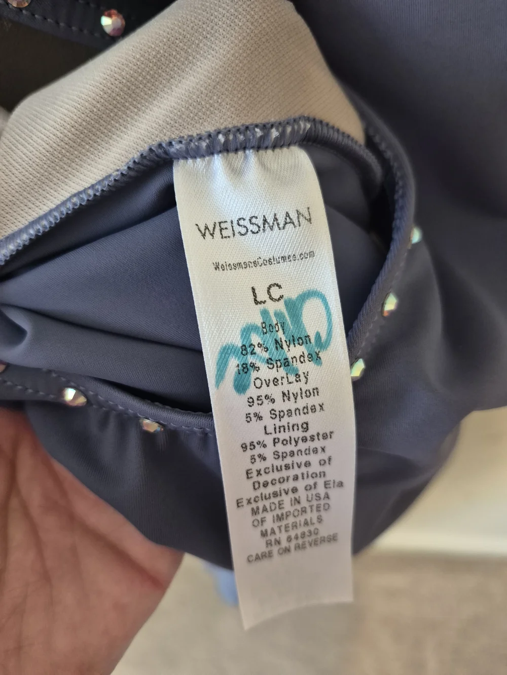 Weissman Navy Dance Dress with Pink Floral Appliqué